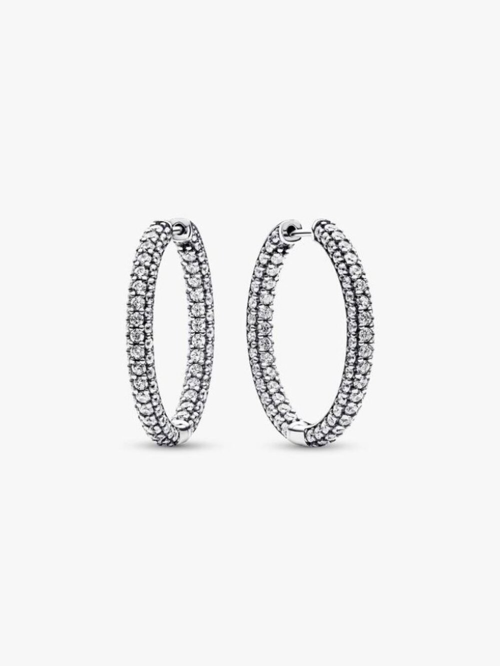 Pandora Timeless Pav�� Single-row Hoop Earrings